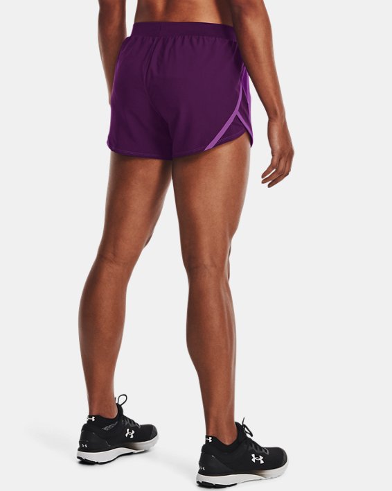 Women's UA Fly-By 2.0 Shorts, Purple, pdpMainDesktop image number 1